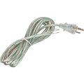 Satco Satco 90-2312 10 Ft. Heavy Duty Cord Set 18/3 SJT -105-#176;C, Clear Silver 90/2312